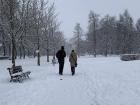 Latvians (and I) like to walk around the wonderful city parks, snow or shine!