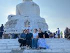 My friends and I visiting the Big Buddha in Phuket, Thailand