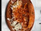 This wonderful sandwich was a "torta ahogaga" from Guadalajara