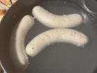Have you ever seen white sausages before? These are very popular in Southern Germany, and are very tasty with mustard!