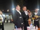 A mariachi band playing a song for us at Plaza Garibaldi.