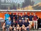 Group photo of my lab research team before the race