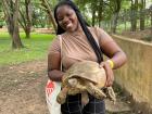 Me holding a turtle 