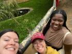 Johanna, Mariah and I. You can see the crocodile's tail if you look closely