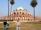 Me standing in front of Delhi’s grand Mughal architecture