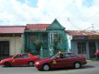 Typical red taxi in Costa Rica