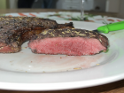 Ostrich steak looks very similar to beef
