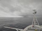 Precipitation falling in the distance