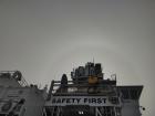 Halo around the ship (this photo was taken from the back deck of the ship)