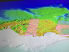 An example of a bathymetric chart, which illustrates the submerged topography of the ocean floor