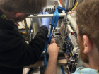 Hard at work fixing the cloud condensation nuclei counter (counting cloud particles)