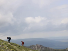 Kelsey hiking in Mongolia
