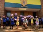 STS at a local school where we spoke to them about wildlife and conservation, and each student received a book about a rhino that survived a poaching attempt