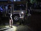 Restocking medical supplies during the night