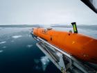 An AUV in a cold, icy ocean