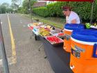 Food and energy snacks for cyclists competing in the "Arenal Epic," which passes directly through Tronadora