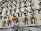 The Spanish flag flies outside many buildings here
