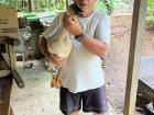 Unrelated, but here's a friend with his pet goose!