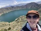 I hiked to Quilotoa, which is a lake inside the crater of a volcano.