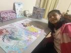 Ely and I love doing puzzles together. In Spanish puzzle is "el rompecabezas". 