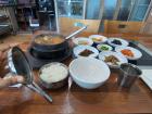 Yummy eel soup (장어탕), a local favorite in Yeosu, which includes freshwater eel and kimchi