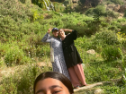 Meryum, her mom and me on a walk 