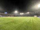 The soccer field just before the game started