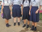 Some of the high schoolers and their school uniform