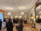 Inside of the embassy of the United States to Belgium during a reception for the Fulbright seminar