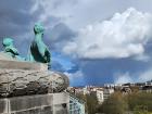 View of incoming rain from the Royal Museum of the Armed Forces and Military History