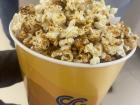 Theatre popcorn (you can either get salty or caramel--I did mixed) served hot