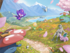 The loading screen for Pokemon Go!, which they change every season to match the changing weather!
