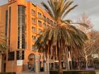 The main building that students in my program gather in--with restaurants and cafes inside, as well as the advising office