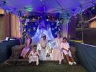 Me with a few local kids, dressed as biblical figures on Three Kings Day
