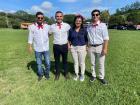 My host family and I wearing traditional red, white and blue clothing