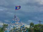 During September, public areas in Belize are always decorated with flags and streamers