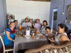 Sharing a meal with my host family