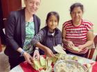 Cooking tamales with my host family