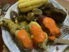 Pachamanca, a traditional Peruvian dish baked with the aid of hot stones. 
