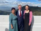 With my host mom, and the U.S. Ambassador to Ecuador during our Peace Corps "Swearing In" Ceremony, were we officially become volunteers!