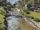 One of the rivers in Cuenca - it has gotten so dry you can walk across it