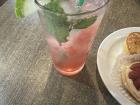 Yummy sparkling watermelon drink with mint