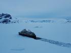 Adam and Lee-Gray took this photo of the ship with their drones