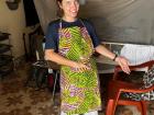 We're working to put together souvenirs for family back home that are both useful and memorable. We've had some aprons made from local fabric for our American moms!