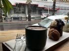 Enjoying a sugary meal in Cape Town... hot chocolate and banana bread!
