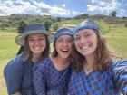 Here I am with some volunteer friends, wearing traditional dresses called seshoeshoe for our training graduation ceremony 