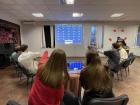 Playing Jeopardy at the youth center 