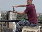 First activity on my first day in Senegal - I still had pink hair back then!