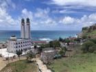 Daytime view of the mosque and the Atlantic ocean!