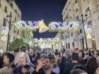 My friend and my girlfriend and I went to watch the turning on of the Christmas lights in Seville  